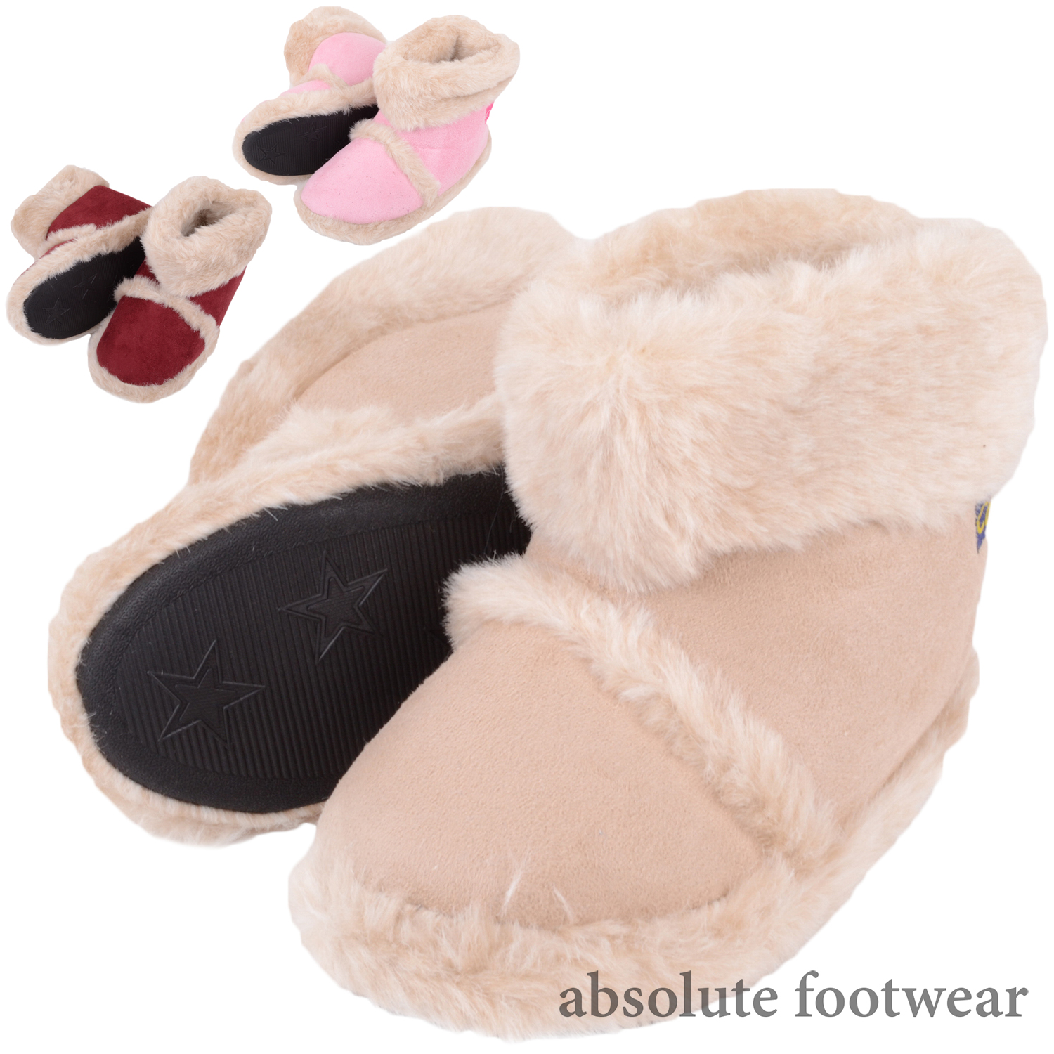 kids faux fur slippers