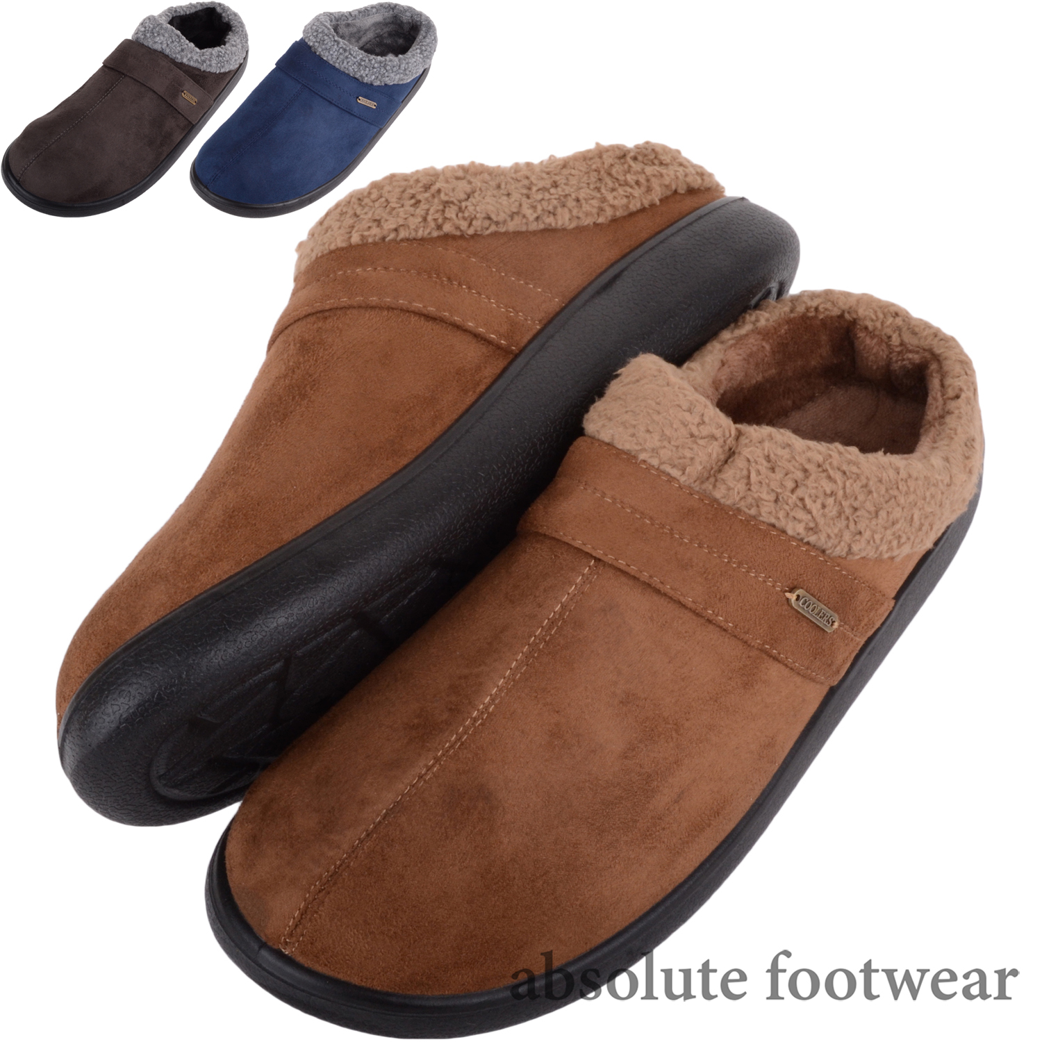 mens wide slippers