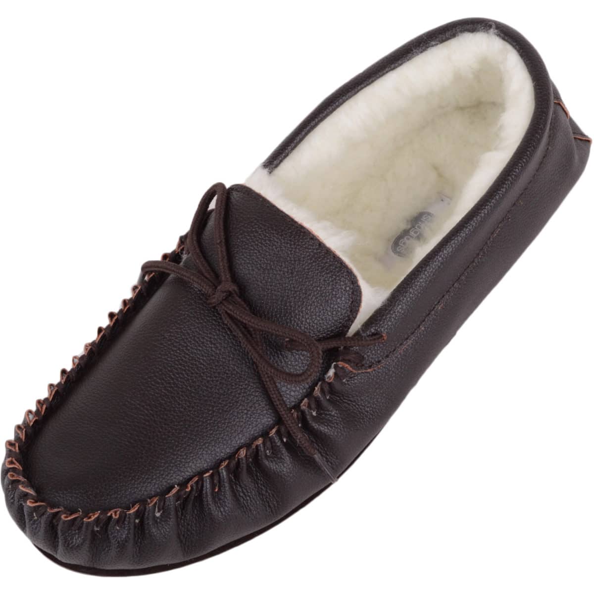 mens wool lined slippers