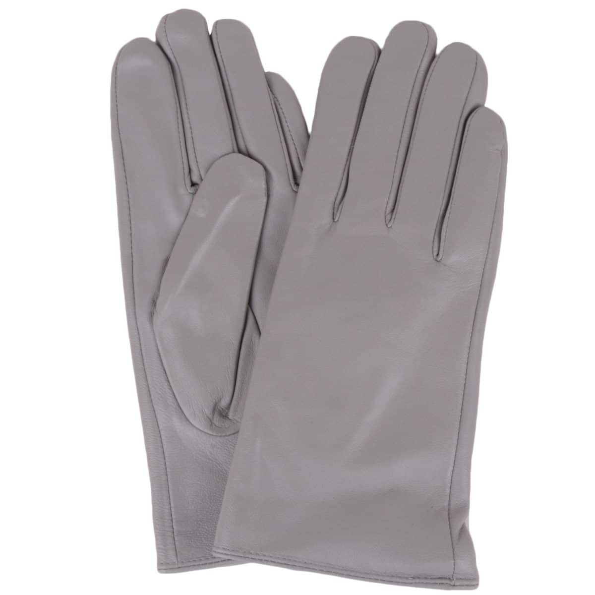 Ladies Leather Gloves Grey – Snugrugs