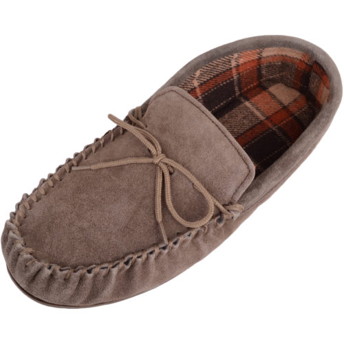 Mens Moccasin Slippers | Wool Lined - Suede & Leather | Snugrugs UK