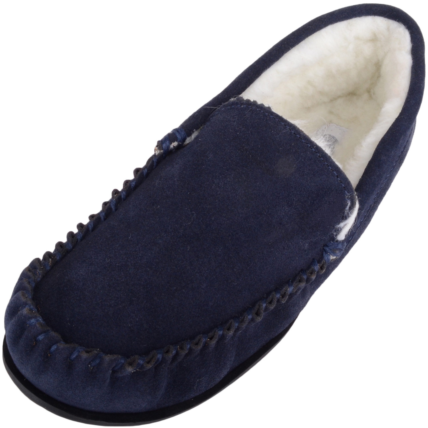 wool lined moccasin slippers