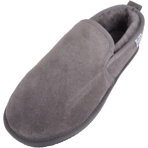 mens black sheepskin slippers