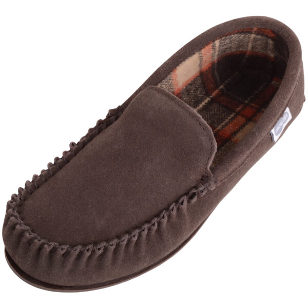 Mens Moccasin Slippers | Wool Lined - Suede & Leather | Snugrugs UK